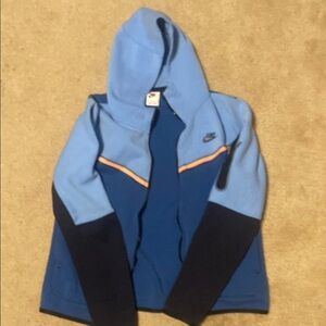 Nike Blue and Black Hoodie
